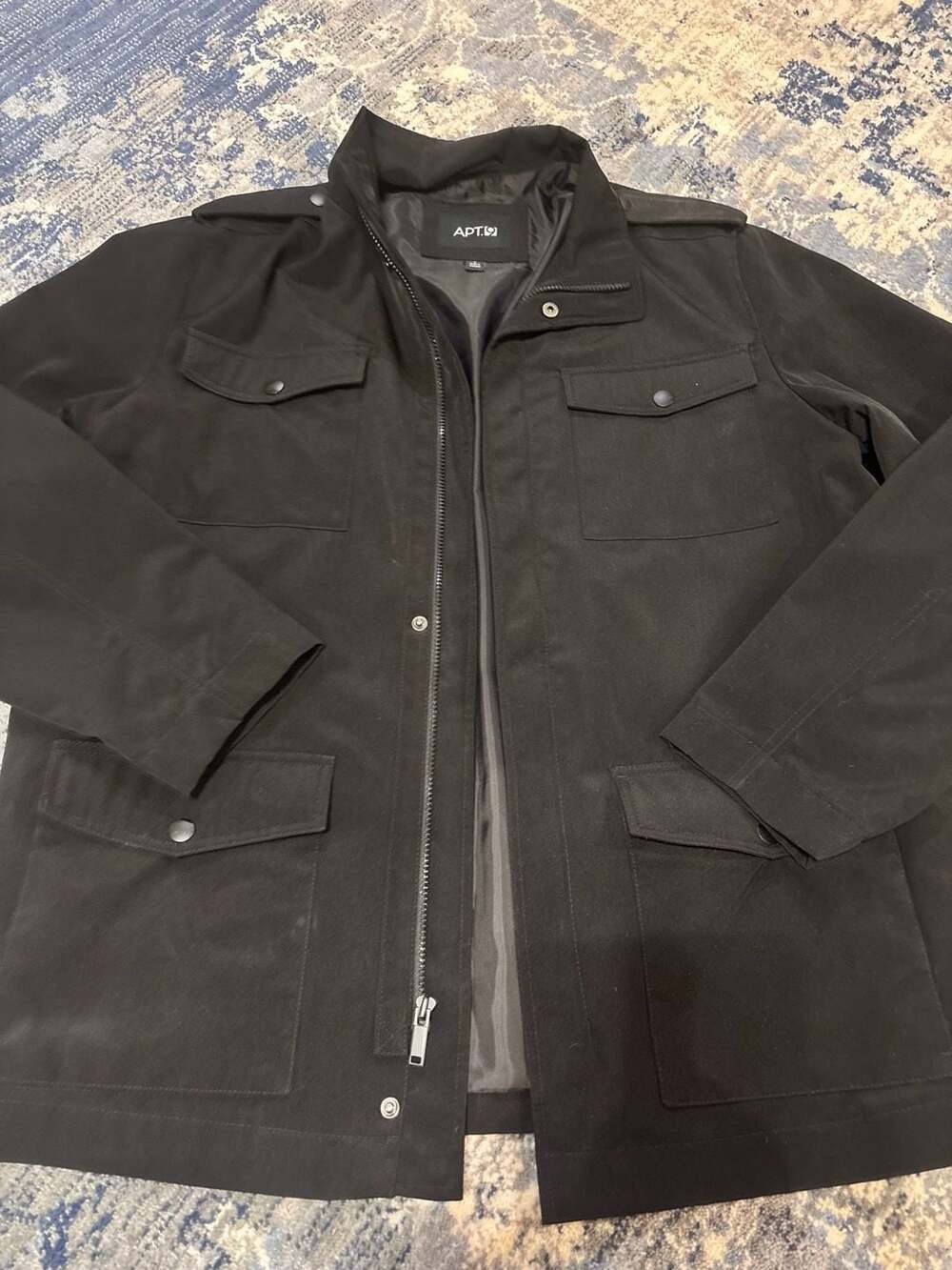 Apt. 9 Military Utility Jacket Size L Black